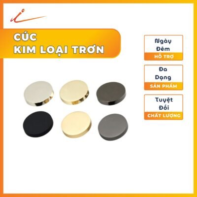 Cúc kim loại trơn